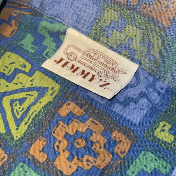 Vintage JIMMYZ Men’s Button Down Surf Shirt 1984 Made in the USA Sz XL - Picture 4 of 7